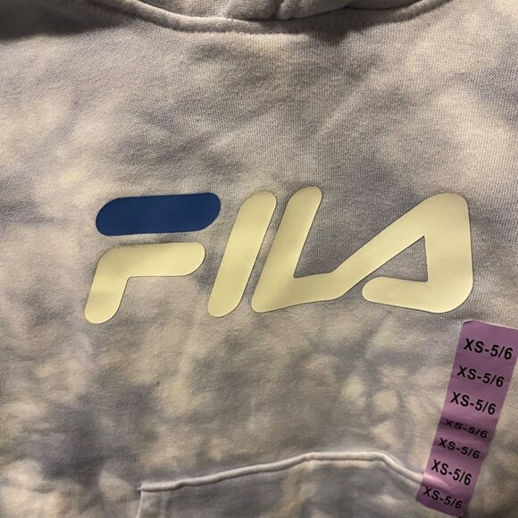 Fila Youth Girls Purple Tie Dye Pullover Hoodie - Picture 2 of 5